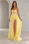 Elegant Chiffon Mermaid Sweetheart Strapless Cutout Lace-Up Back Prom Dress