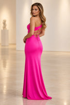 Sleek Sheath One Shoulder Sleeveless Lace Up Back Floor Length Prom Dress