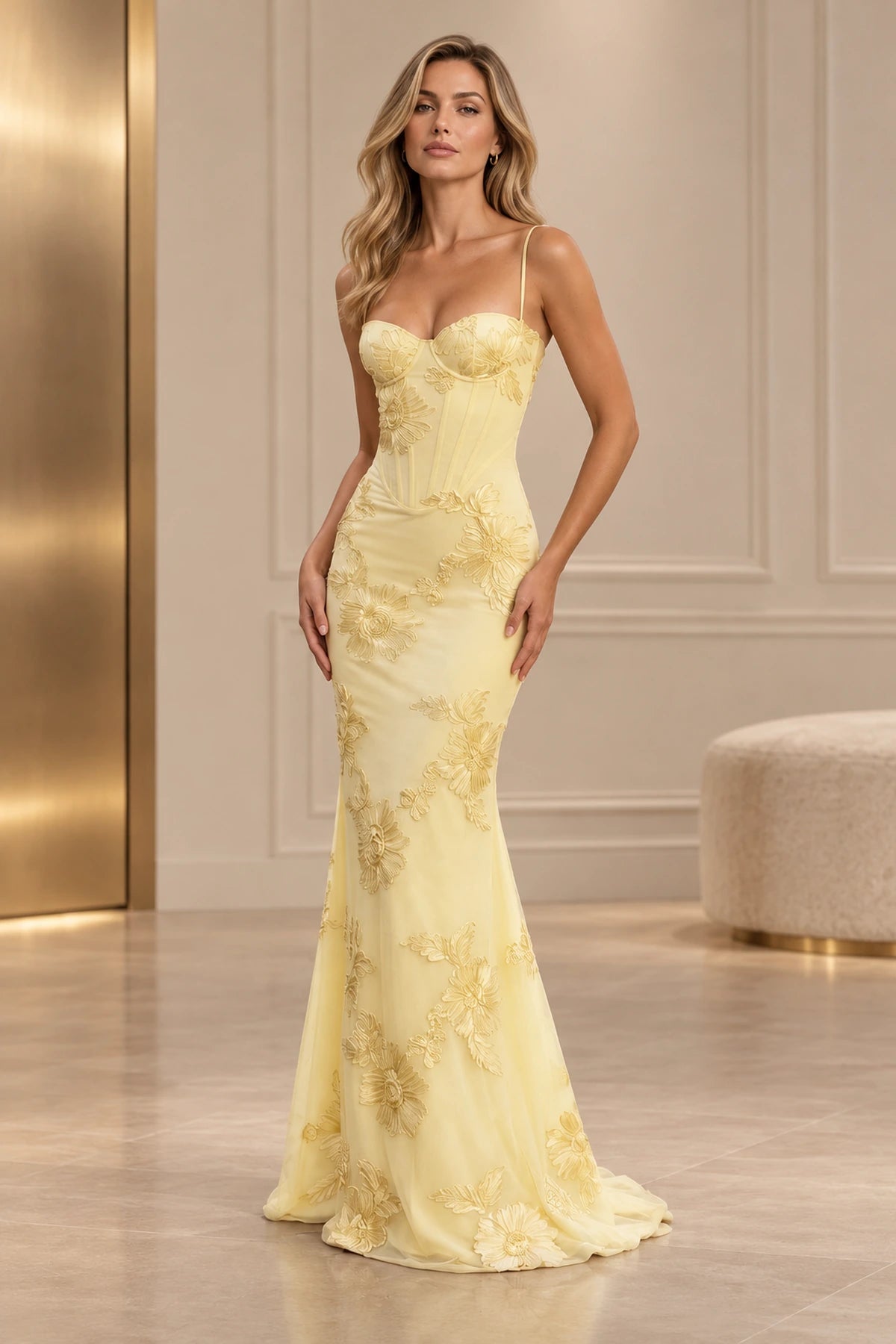 Romantic Jacquard Mermaid Sweetheart Sleeveless Lace-Up Floor-Length Prom Dress