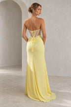 Elegant Chiffon Mermaid Sweetheart Strapless Cutout Lace-Up Back Prom Dress