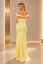 Elegant Satin Sheath Sweetheart Cap-Sleeve Cutout-Back Floor-Length Prom  Dress
