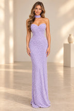 Elegant Sequin Sheath Sweetheart Sleeveless Low Back Long Evening Dress