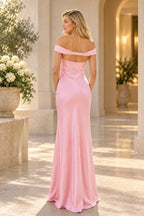 Elegant Satin Sheath Sweetheart Cap-Sleeve Cutout-Back Floor-Length Prom  Dress