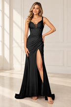 Refined Sheath Sweetheart Sleeveless Zipper Back Floor Length Bridesmaid Dress