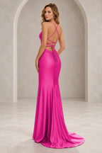 Elegant Sequin Mermaid V-Neck Spaghetti Strap Crisscross Back Long Prom Dress