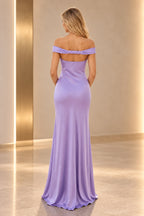 Elegant Satin Sheath Sweetheart Cap-Sleeve Cutout-Back Floor-Length Prom  Dress