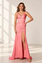 Refined Sheath Sweetheart Sleeveless Zipper Back Floor Length Bridesmaid Dress