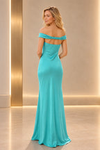 Elegant Satin Sheath Sweetheart Cap-Sleeve Cutout-Back Floor-Length Prom  Dress