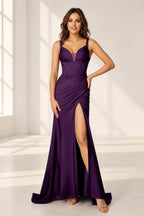 Refined Sheath Sweetheart Sleeveless Zipper Back Floor Length Bridesmaid Dress