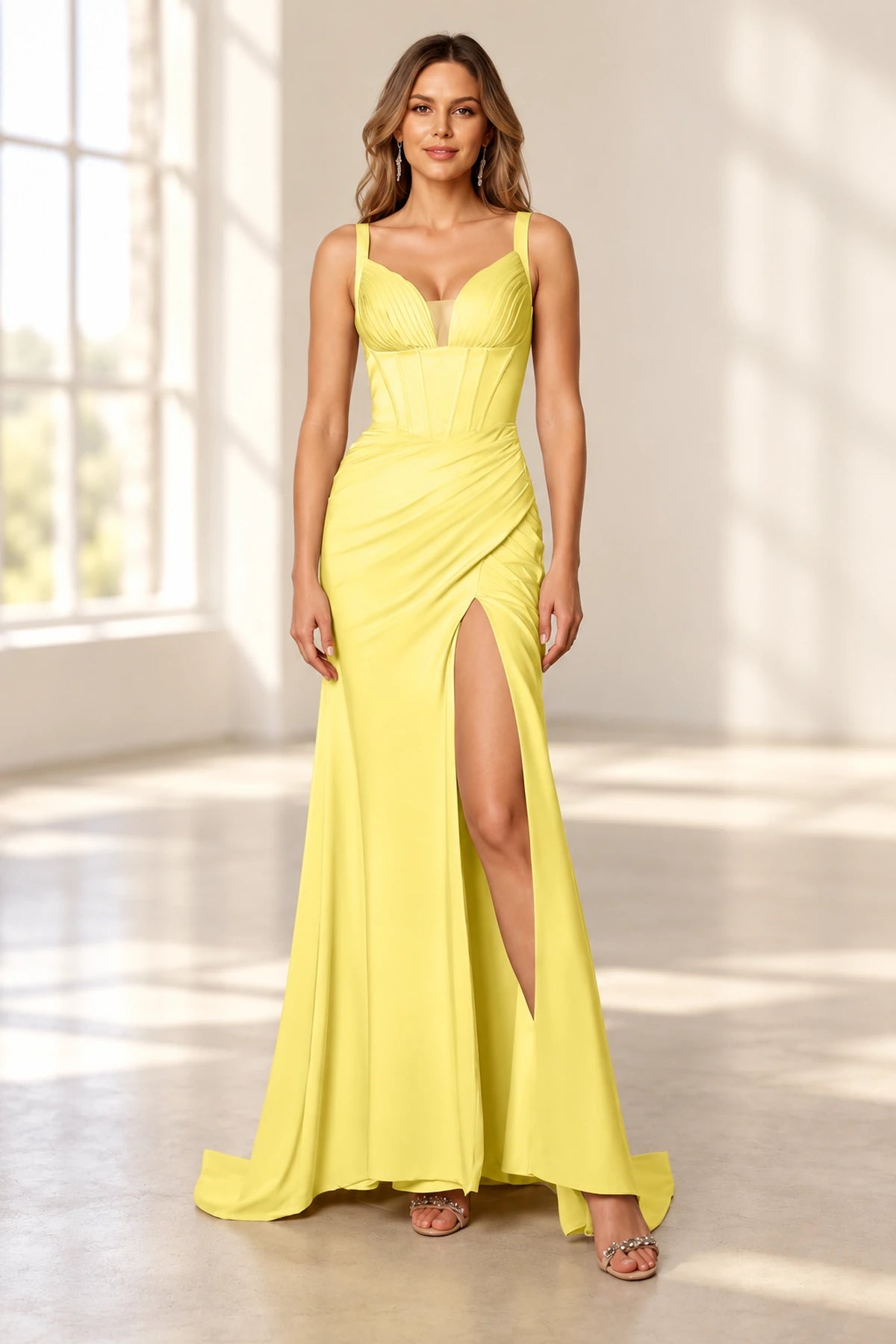 Refined Sheath Sweetheart Sleeveless Zipper Back Floor Length Bridesmaid Dress