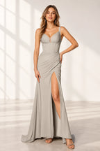 Refined Sheath Sweetheart Sleeveless Zipper Back Floor Length Bridesmaid Dress