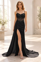 Striking Sheath Sweetheart Sleeveless Lace Up Floor Length Prom Dress