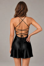 Glamorous A-Line Sweetheart Sleeveless Lace-Up Back Mini Homecoming Dress