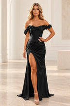 Romantic Sheath Off Shoulder Lace Up Floor Length Prom Dress