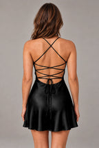 Glamorous A-Line Sweetheart Sleeveless Lace-Up Back Mini Homecoming Dress