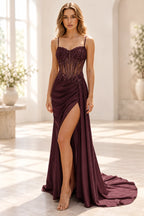 Striking Sheath Sweetheart Sleeveless Lace Up Floor Length Prom Dress