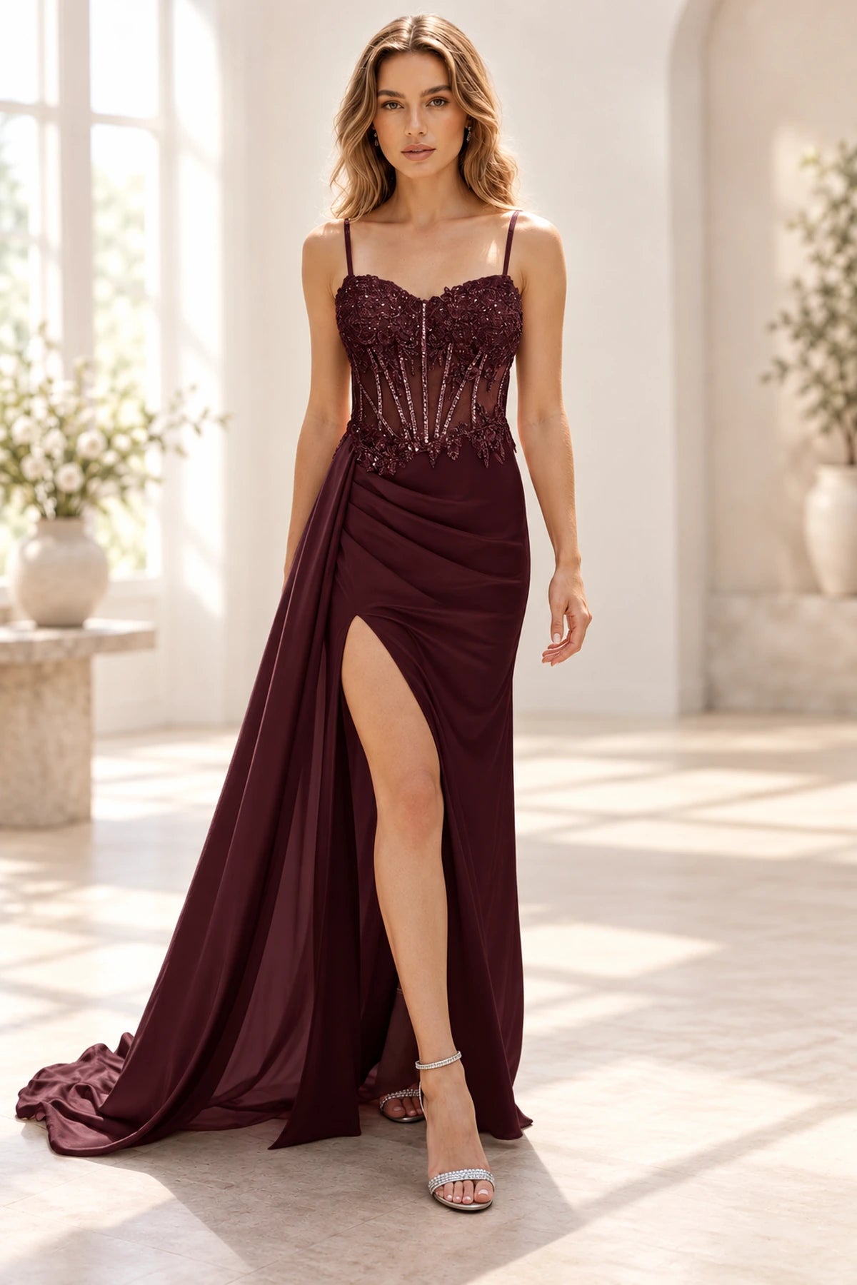 Striking Sheath Sweetheart Sleeveless Lace Up Floor Length Prom Dress