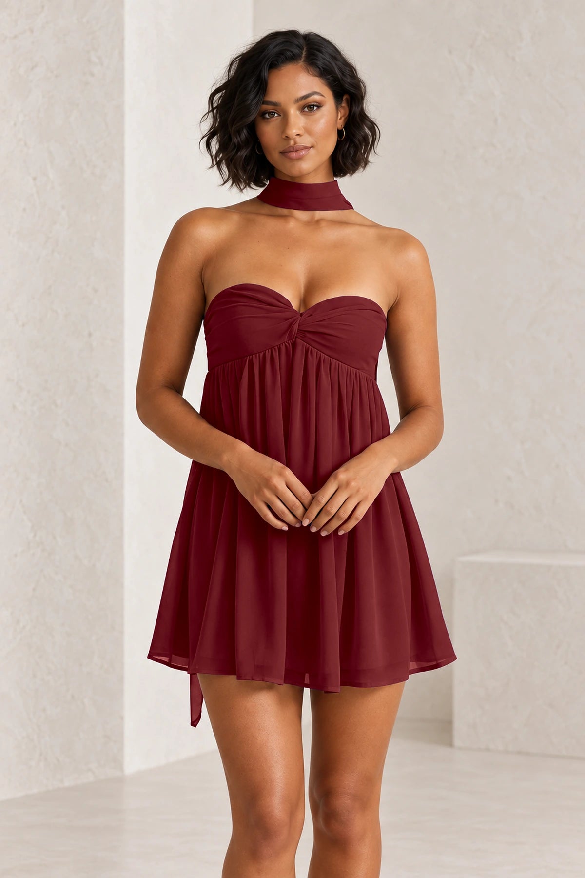 Romantic A-Line Sweetheart Sleeveless Lace-Up Back Mini Homecoming Dress