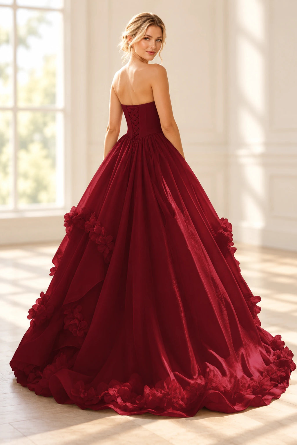 Romantic A Line Off Shoulder Lace Up Floor Length Prom Dress