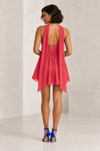 Romantic A-Line Sweetheart Sleeveless Lace-Up Back Mini Homecoming Dress