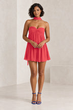 Romantic A-Line Sweetheart Sleeveless Lace-Up Back Mini Homecoming Dress