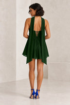 Romantic A-Line Sweetheart Sleeveless Lace-Up Back Mini Homecoming Dress
