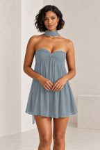 Romantic A-Line Sweetheart Sleeveless Lace-Up Back Mini Homecoming Dress