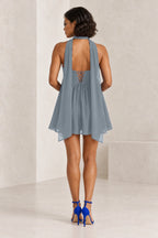 Romantic A-Line Sweetheart Sleeveless Lace-Up Back Mini Homecoming Dress