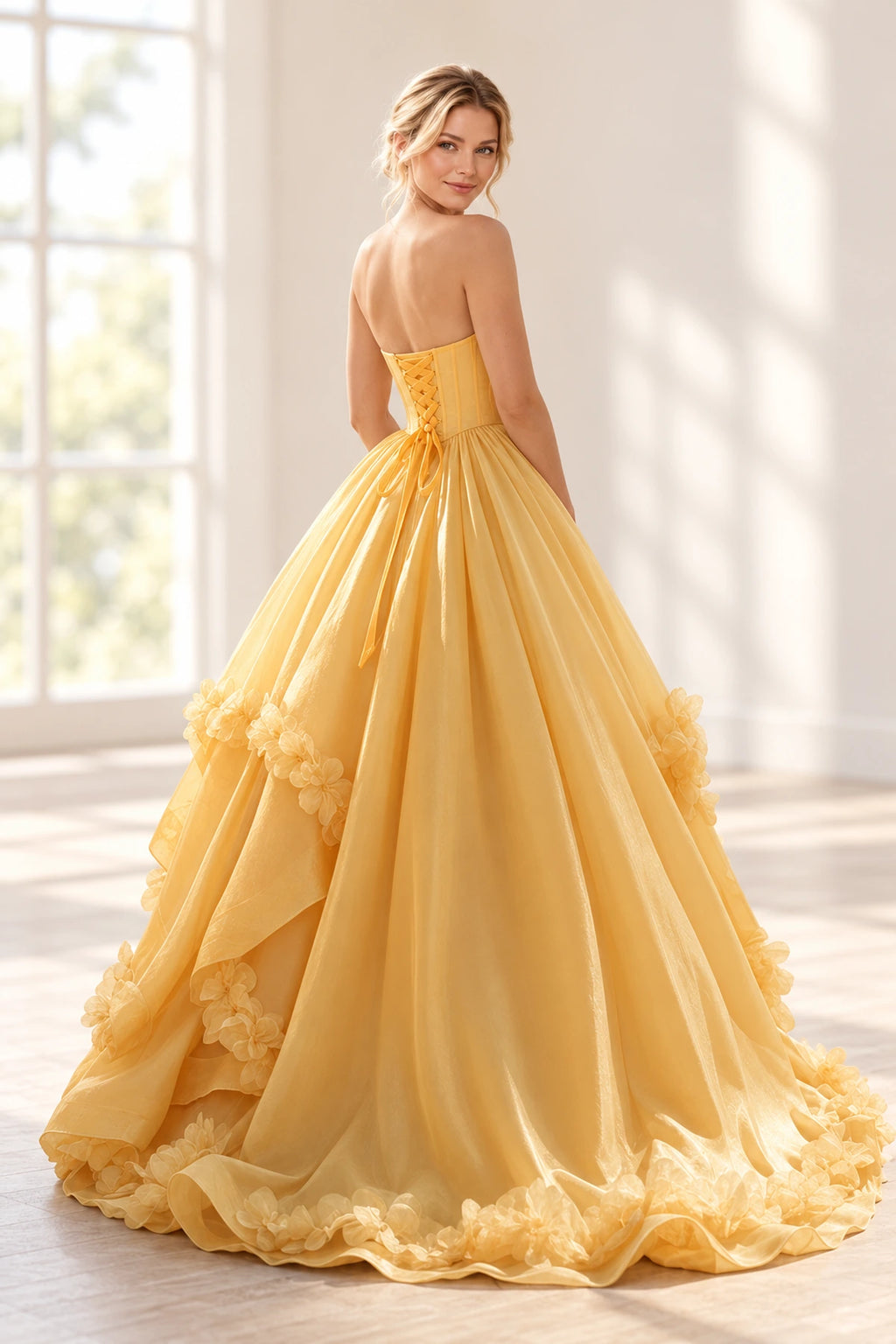 Romantic A Line Off Shoulder Lace Up Floor Length Prom Dress