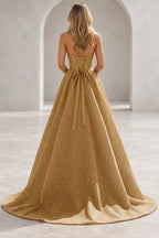 Regal A Line Halter Sleeveless Lace Up Floor Length Prom Dress