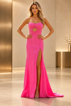 Radiant Mermaid Sweetheart Strapless Lace Up Back Long Prom Dress