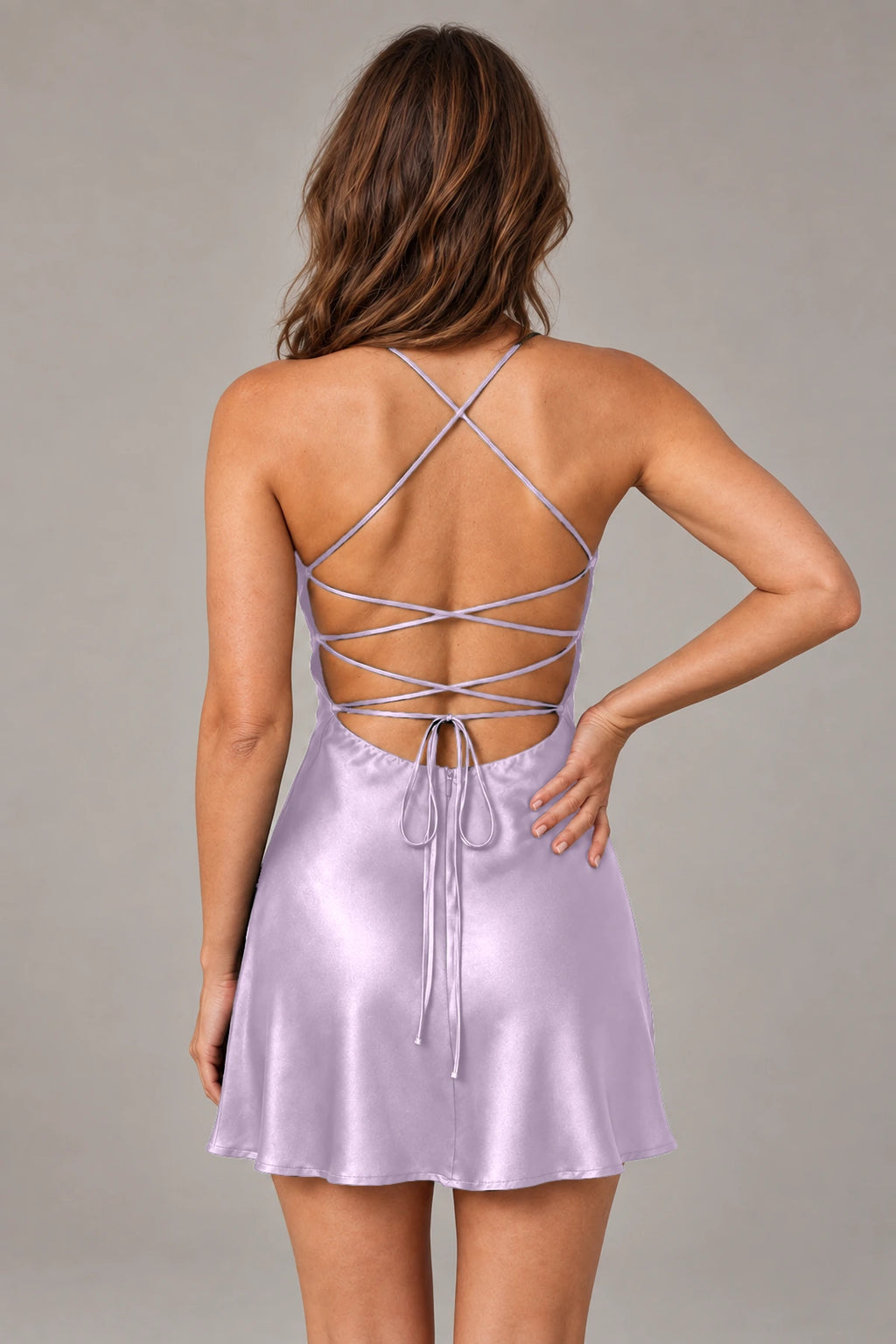 Glamorous A-Line Sweetheart Sleeveless Lace-Up Back Mini Homecoming Dress