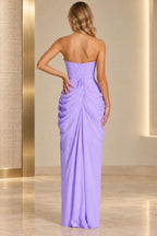 Refined Sheath Straight Neck Strapless Lace Up Floor Length Prom Dress