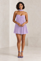 Romantic A-Line Sweetheart Sleeveless Lace-Up Back Mini Homecoming Dress