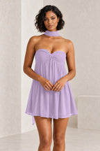 Romantic A-Line Sweetheart Sleeveless Lace-Up Back Mini Homecoming Dress