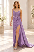 Striking Sheath Sweetheart Sleeveless Lace Up Floor Length Prom Dress