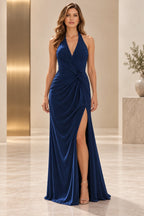 Graceful Sheath V Neck Sleeveless Lace Up Back Floor Length Bridesmaid Dress
