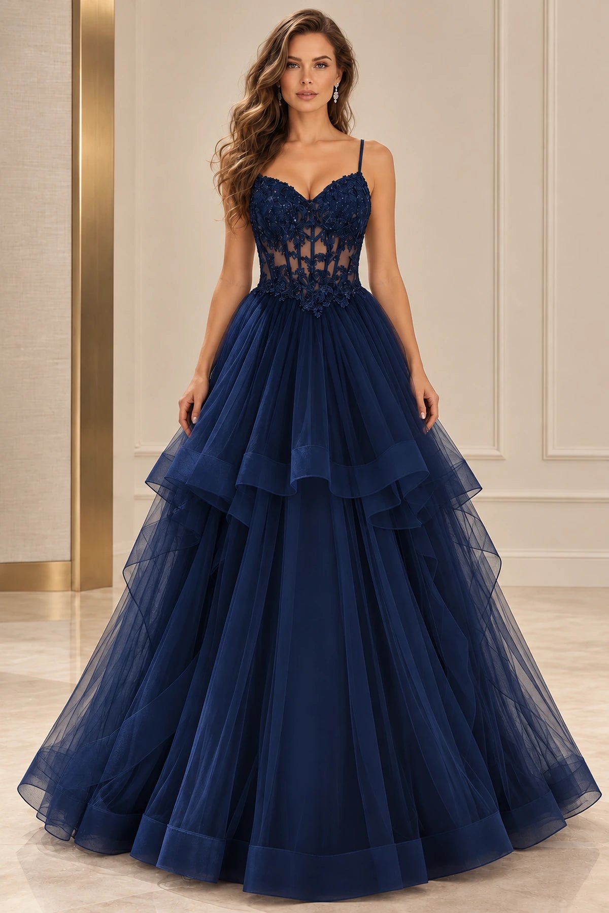 Romantic A Line Sweetheart Sleeveless Zipper Back Floor Length Prom Dress