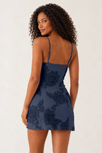 Sweet Sheath Square Neck Spaghetti Strap Closed Back Mini Homecoming Dress