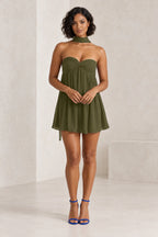 Romantic A-Line Sweetheart Sleeveless Lace-Up Back Mini Homecoming Dress