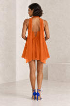 Romantic A-Line Sweetheart Sleeveless Lace-Up Back Mini Homecoming Dress