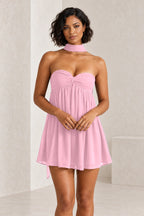 Romantic A-Line Sweetheart Sleeveless Lace-Up Back Mini Homecoming Dress