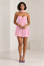 Romantic A-Line Sweetheart Sleeveless Lace-Up Back Mini Homecoming Dress