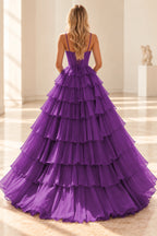 Radiant A Line Scoop Neck Sleeveless Lace Up Long Prom Dress