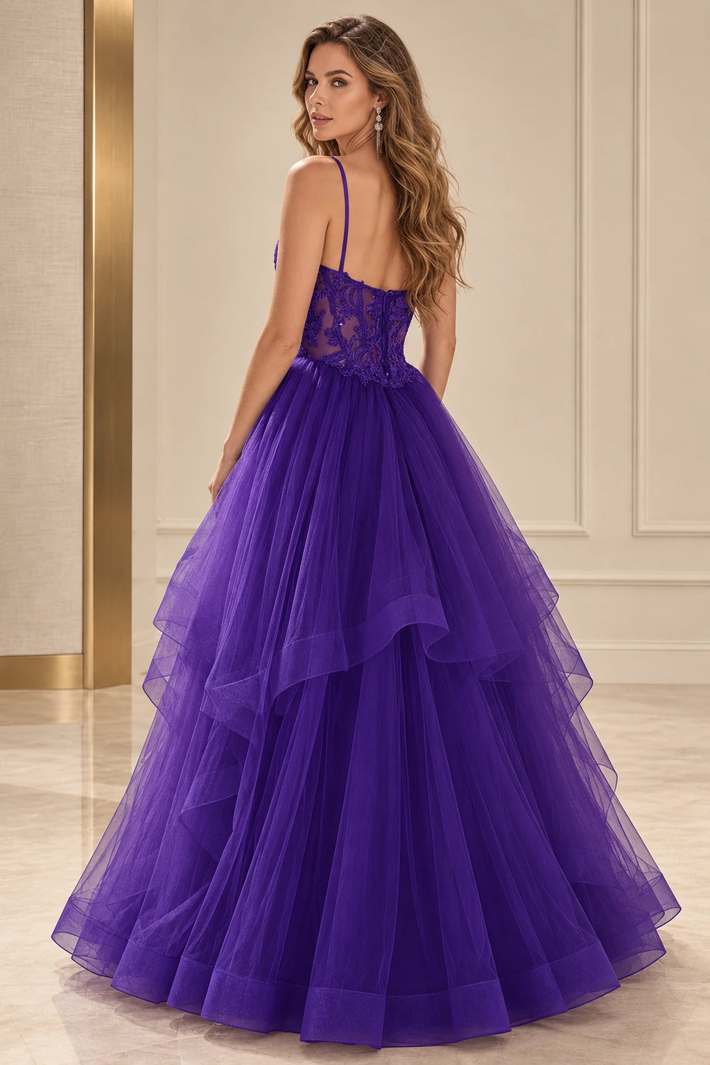 Romantic A Line Sweetheart Sleeveless Zipper Back Floor Length Prom Dress