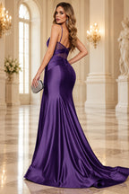 Sleek Mermaid Sweetheart Sleeveless Sheer Back Floor Length Prom Dress