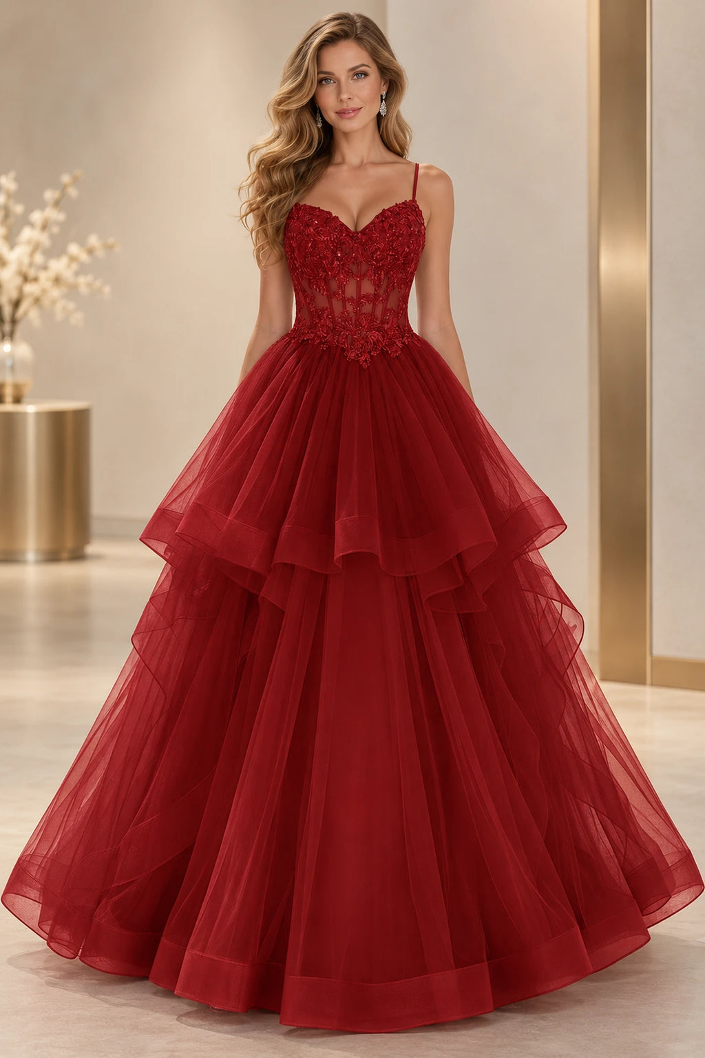 Romantic A Line Sweetheart Sleeveless Zipper Back Floor Length Prom Dress