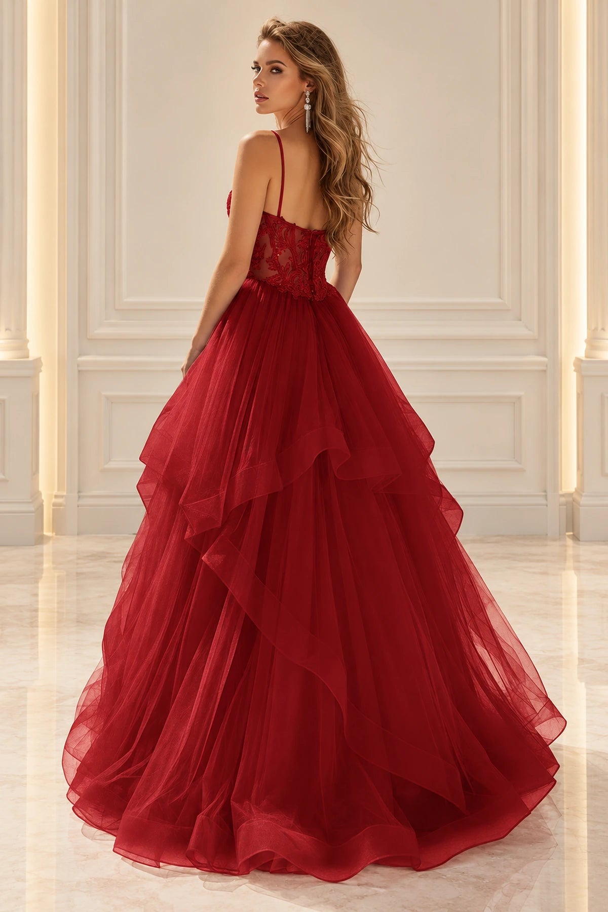 Romantic A Line Sweetheart Sleeveless Zipper Back Floor Length Prom Dress
