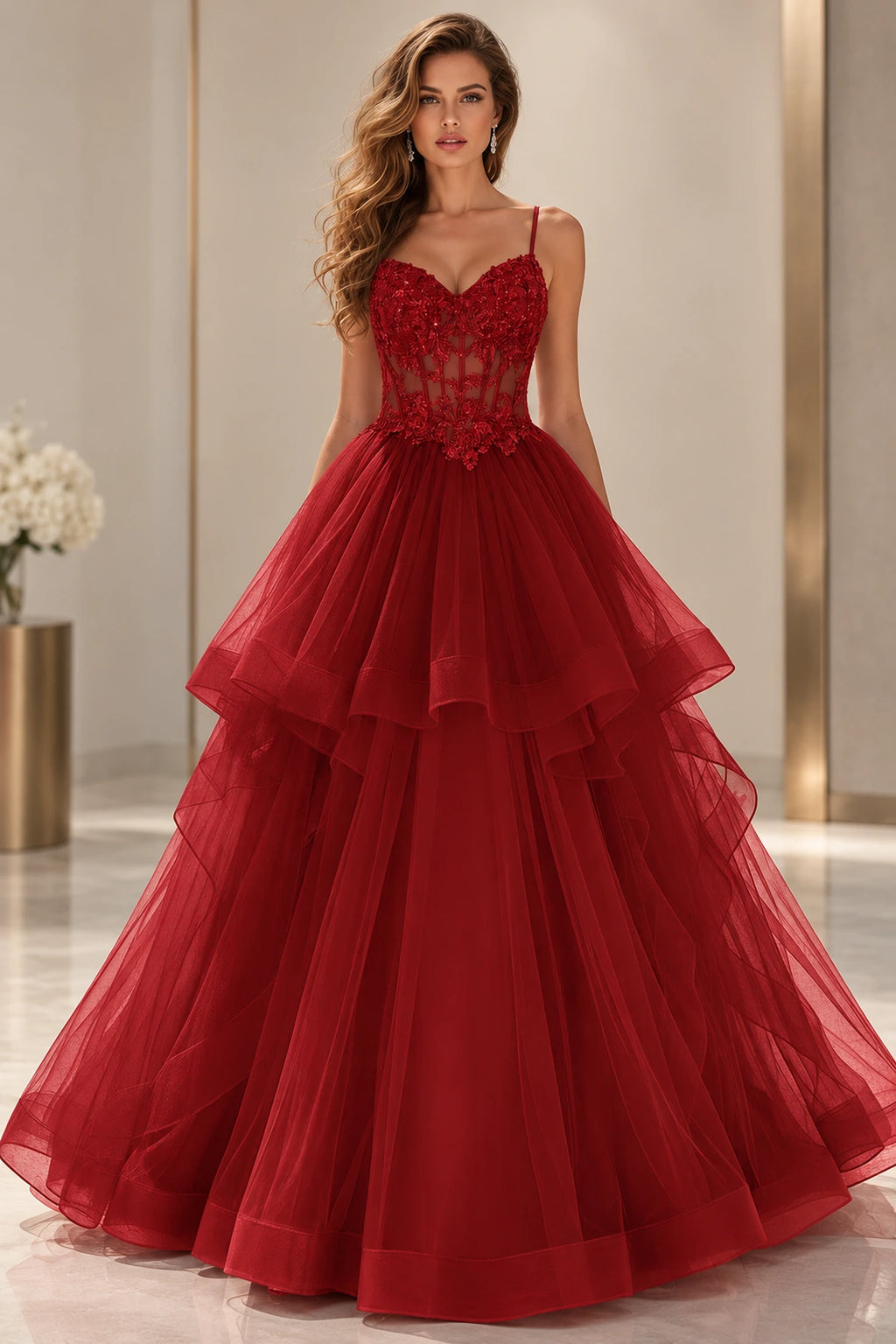 Romantic A Line Sweetheart Sleeveless Zipper Back Floor Length Prom Dress