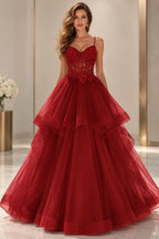 Romantic A Line Sweetheart Sleeveless Zipper Back Floor Length Prom Dress